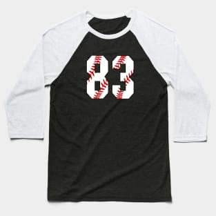 Baseball Number 83 #83 Baseball Shirt Jersey Favorite Player Biggest Fan Baseball T-Shirt